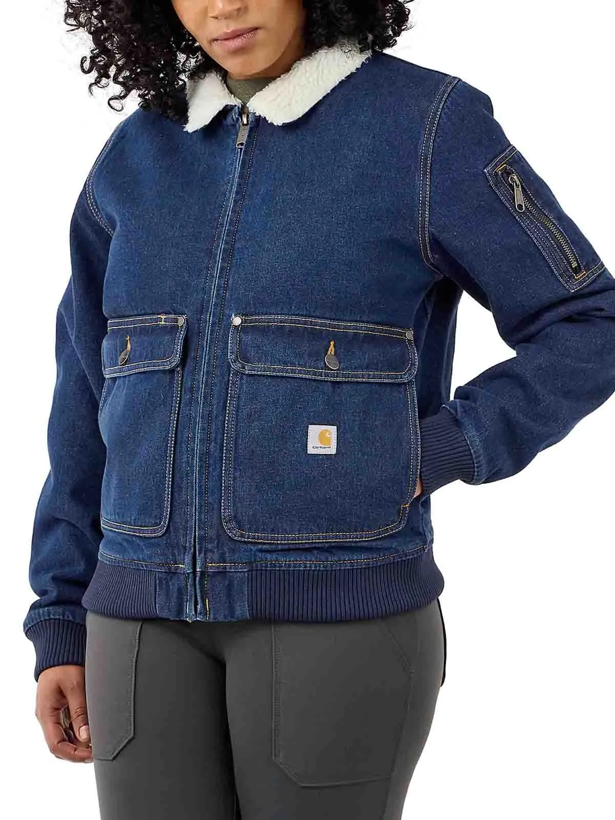 105446&#x20;Women&#x27;s&#x20;Work&#x20;jacket&#x20;Denim&#x20;Sherpa&#x20;Lined&#x20;-&#x20;Carhartt