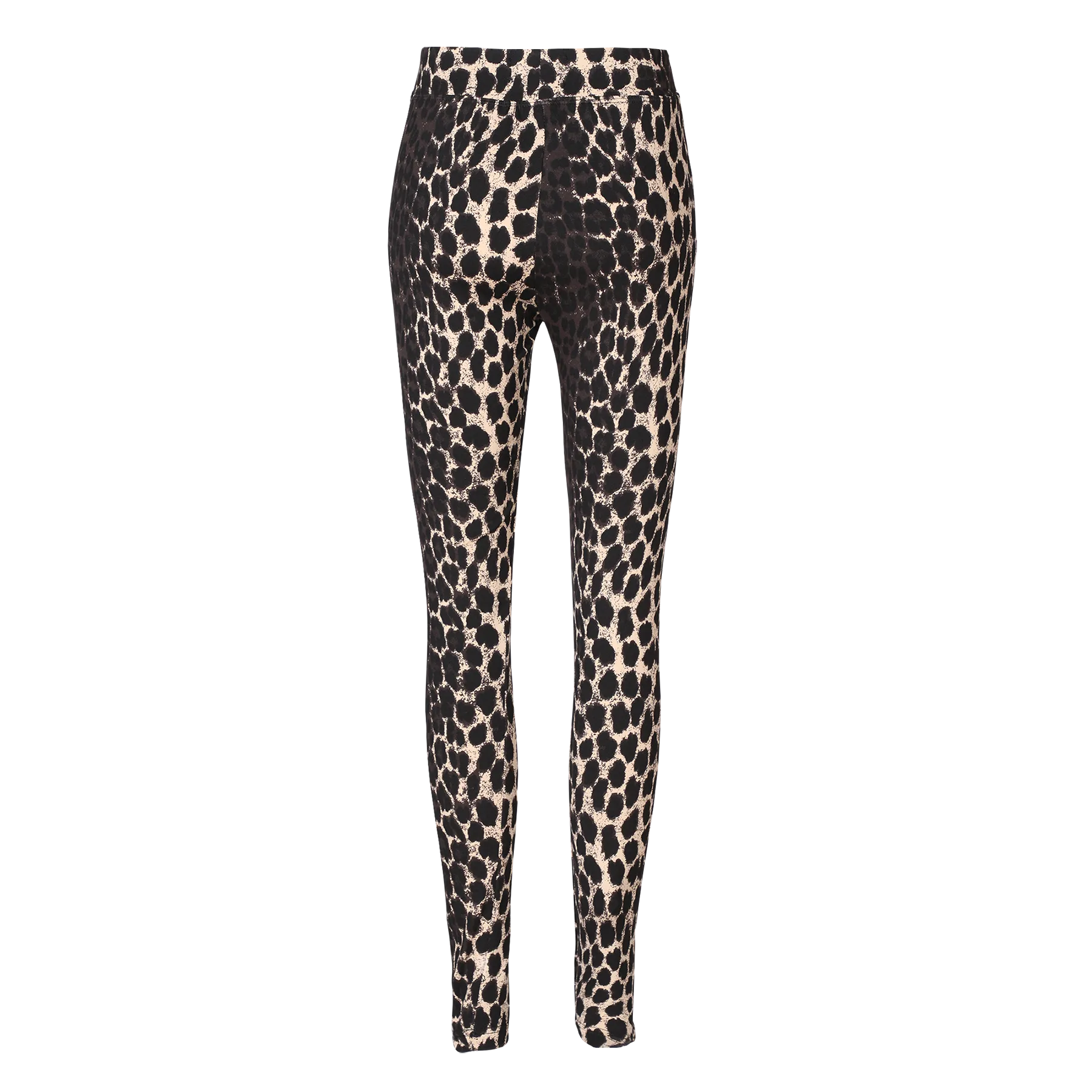 ALMA-LEGGINGS (FLEECE) - DARK BROWN LUX LEO