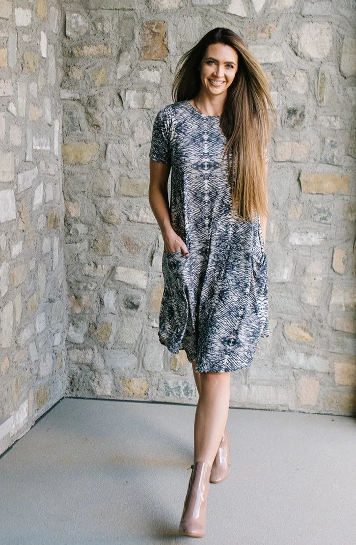 April Dress Denim Kaleidoscope