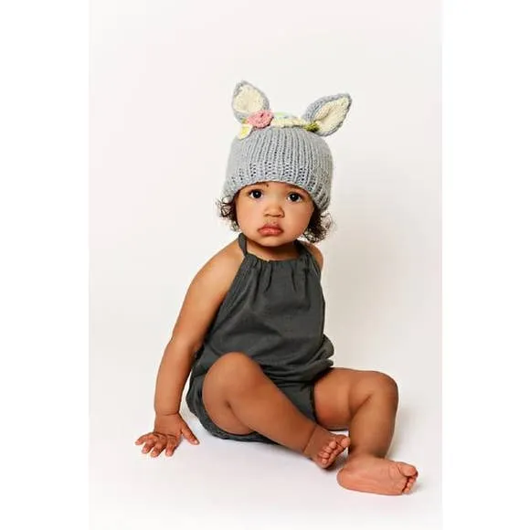 BAILEY BUNNY W/ FLOWERS KNIT HAT