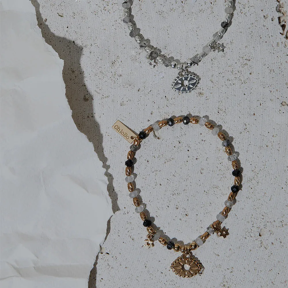 CHLOBO Gold Visionary Black Quartz Bracelet