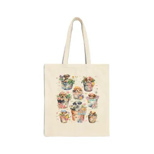 Cottagecore Puppy Tote