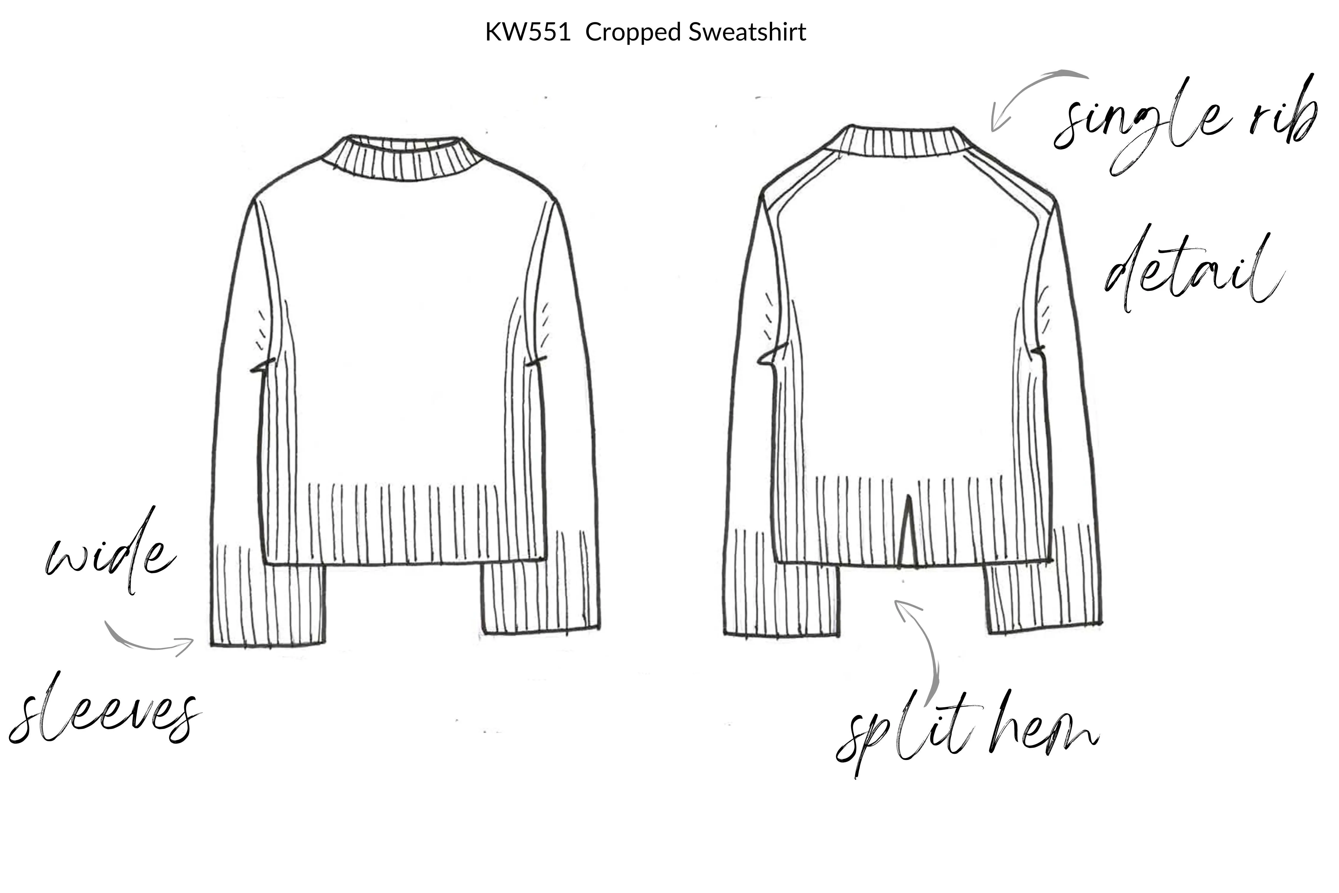Cropped Cashmere Sweatshirt - Made to Order