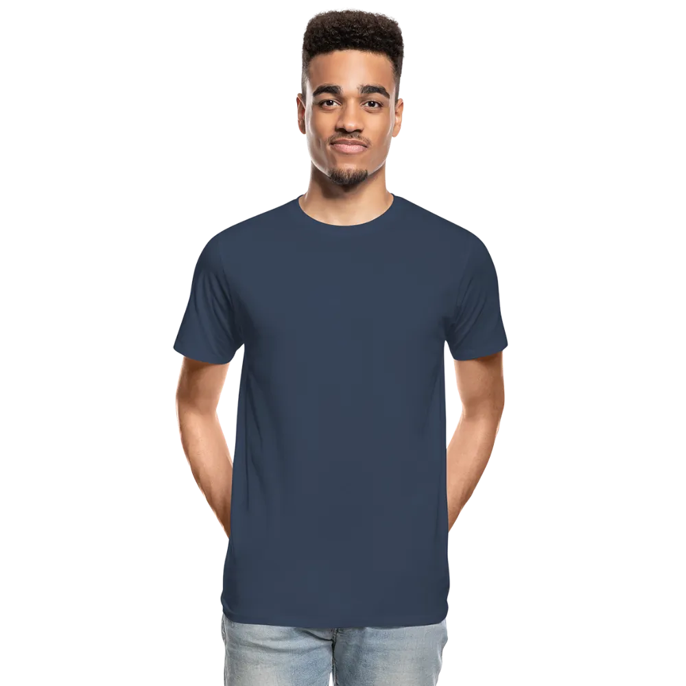 Customizable Mens Premium Organic T-Shirt add your own photos, images, designs, quotes, texts and more