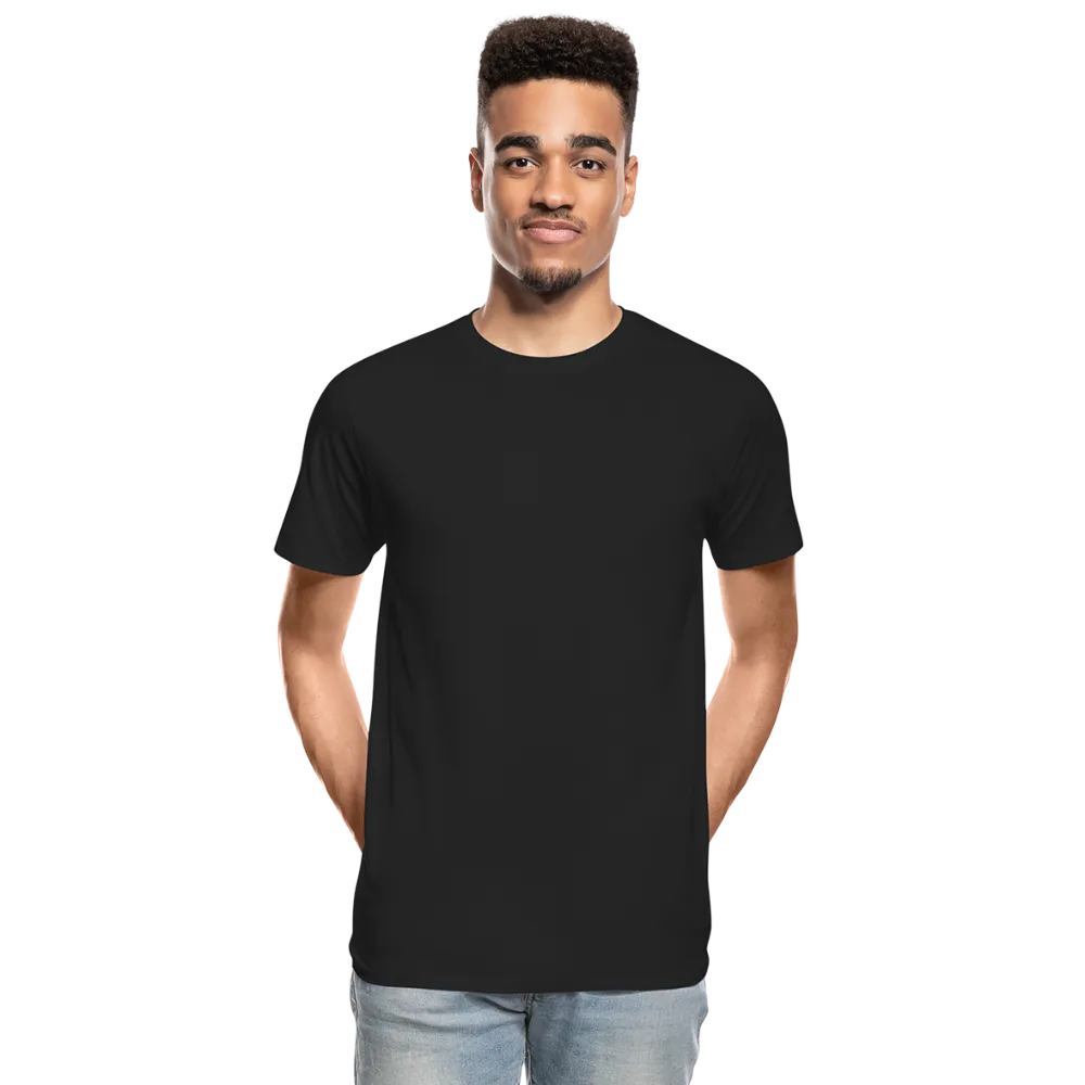 Customizable Mens Premium Organic T-Shirt add your own photos, images, designs, quotes, texts and more