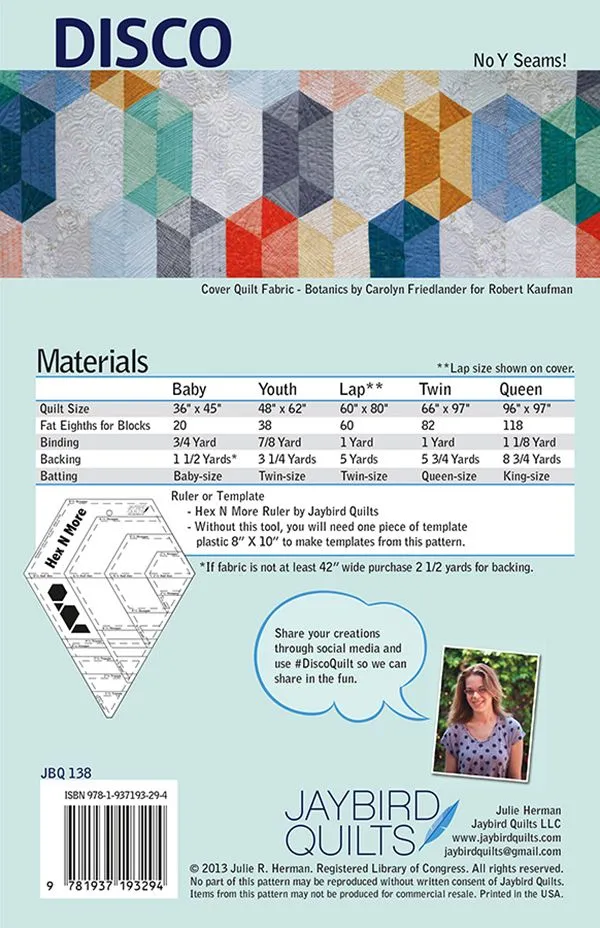 Disco Quilt Pattern by Julie Herman of Jaybird Quilts
