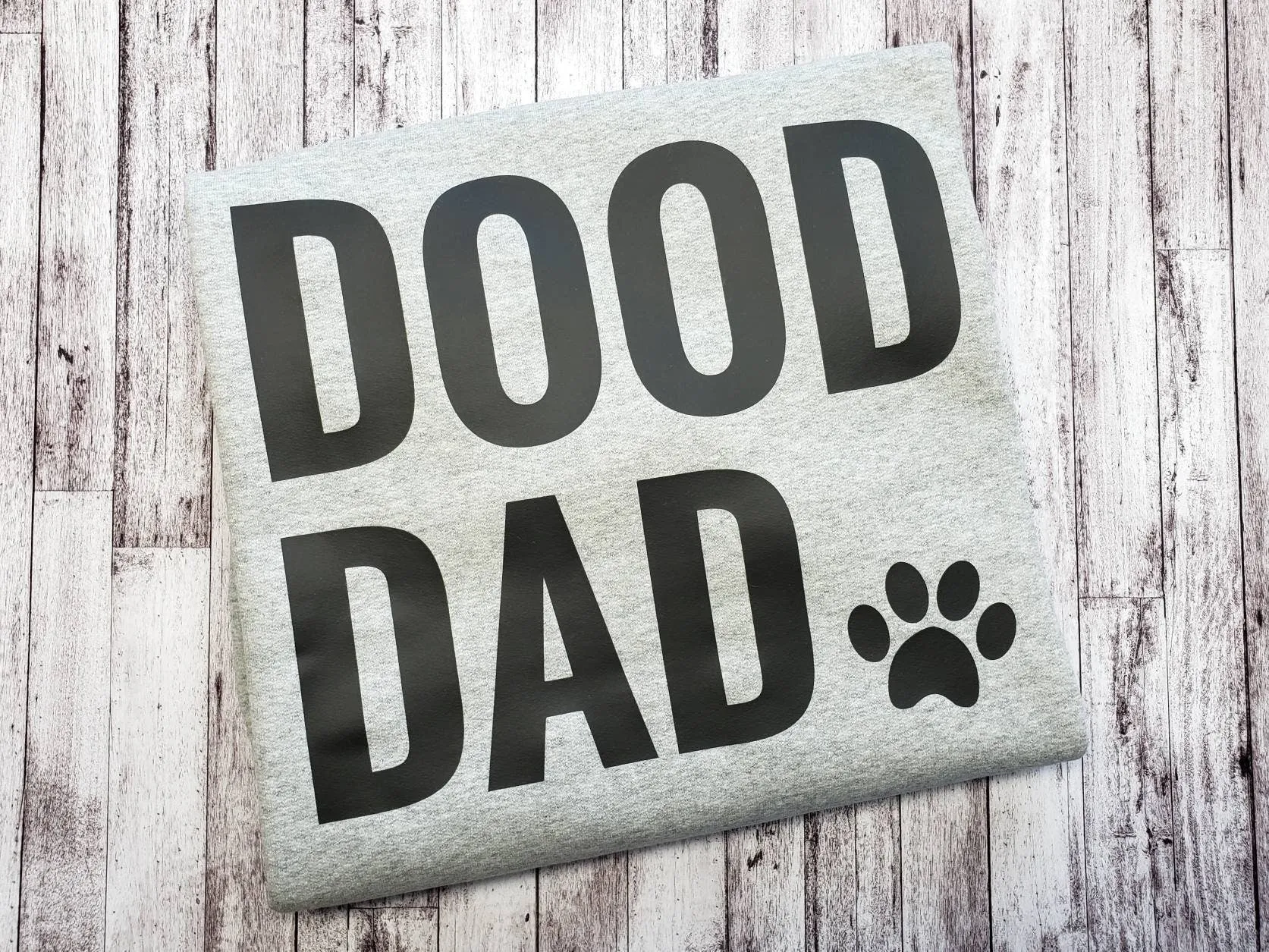 Doodle Dad Unisex Comfy Crew Neck Heather Grey Sweatshirt