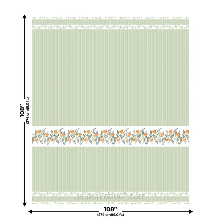 Eco-Friendly Blue Peach and Green Pure Cotton King Size Double Bedsheet Combo of 3