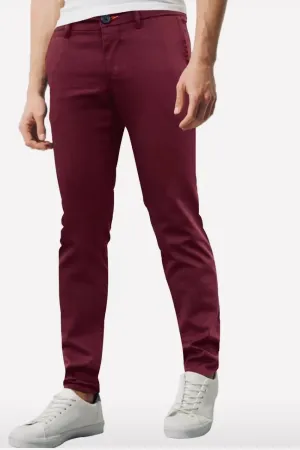 GAG Burgundy Chinos Mens Trousers