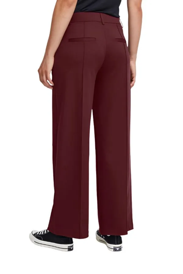Ichi Womens Kate Sus Office Wide Trousers Port Royal