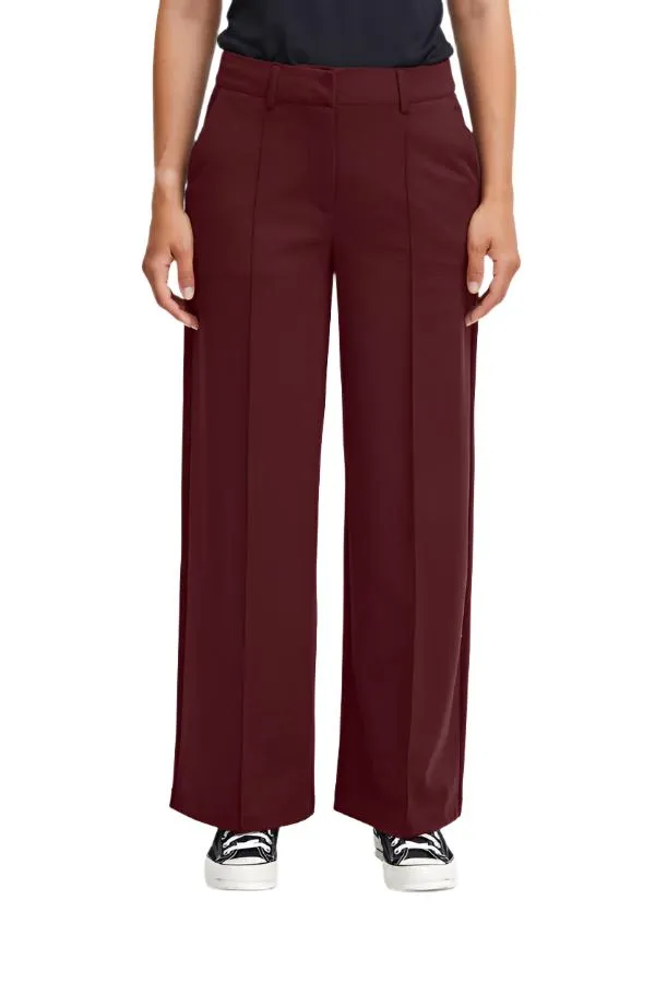 Ichi Womens Kate Sus Office Wide Trousers Port Royal