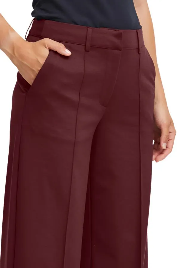 Ichi Womens Kate Sus Office Wide Trousers Port Royal