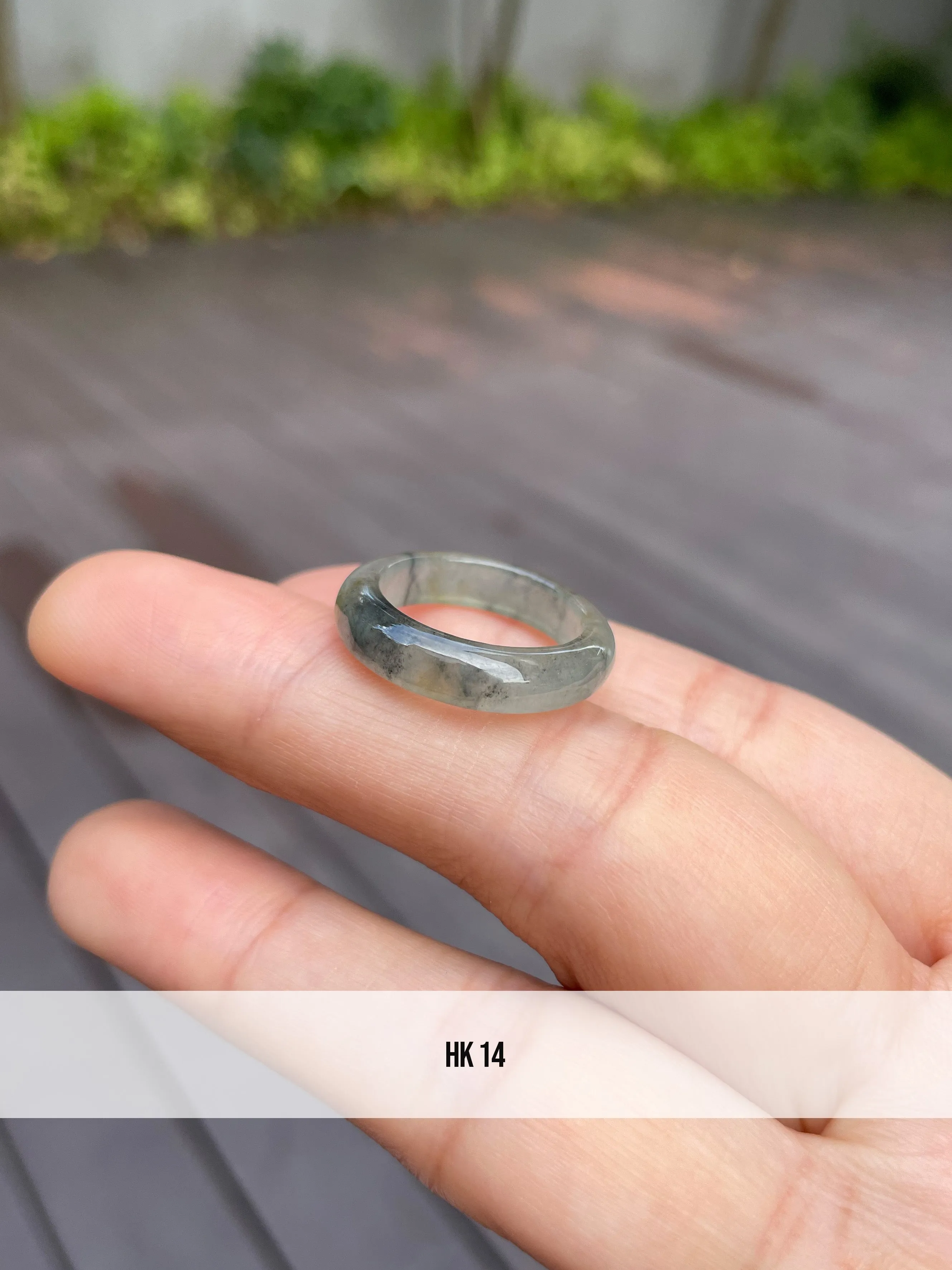 Icy Black Jade Abacus Rings (NJR076)