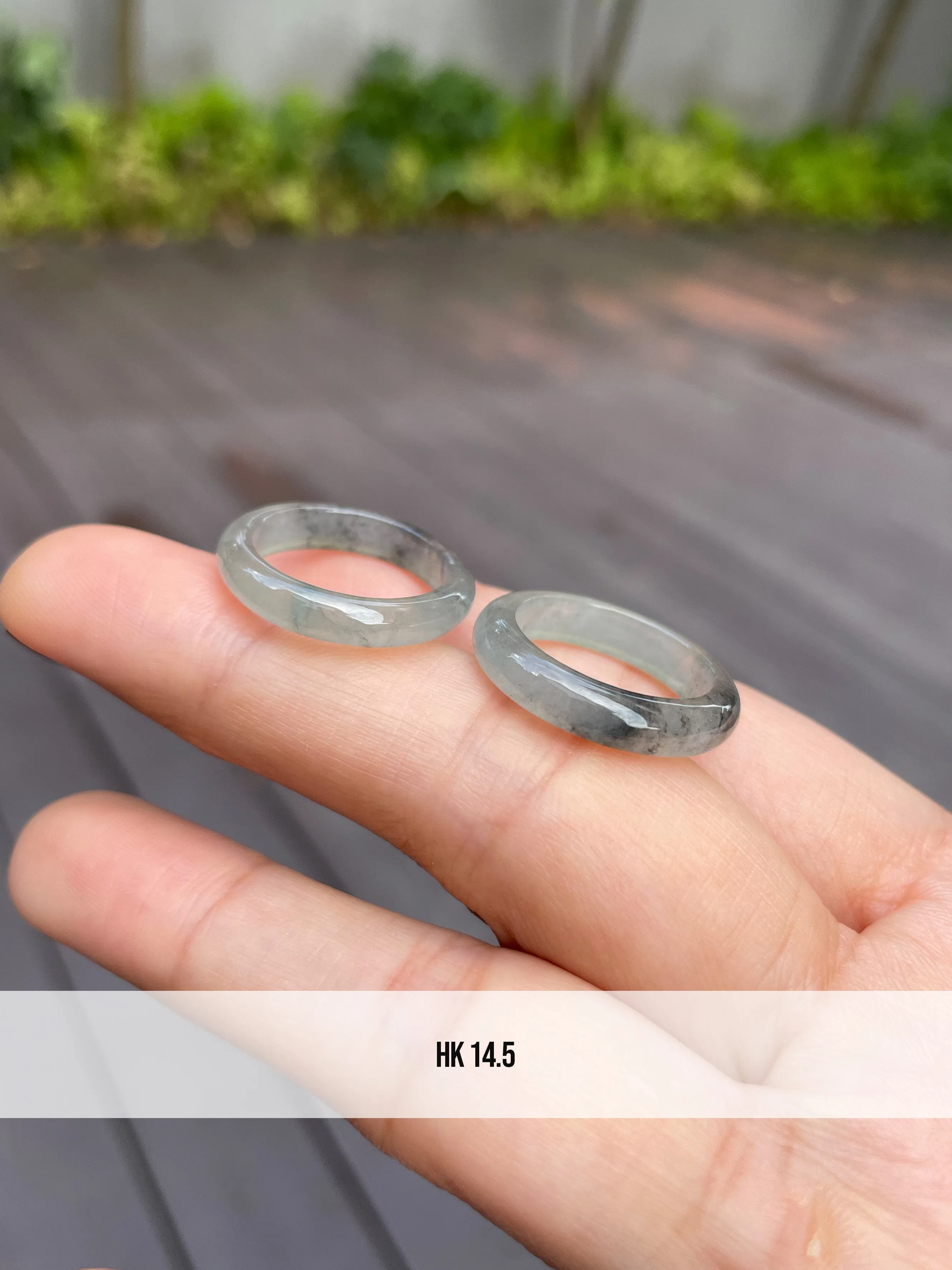 Icy Black Jade Abacus Rings (NJR076)