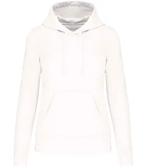 Kariban Ladies Eco Friendly Hooded Sweatshirt | White