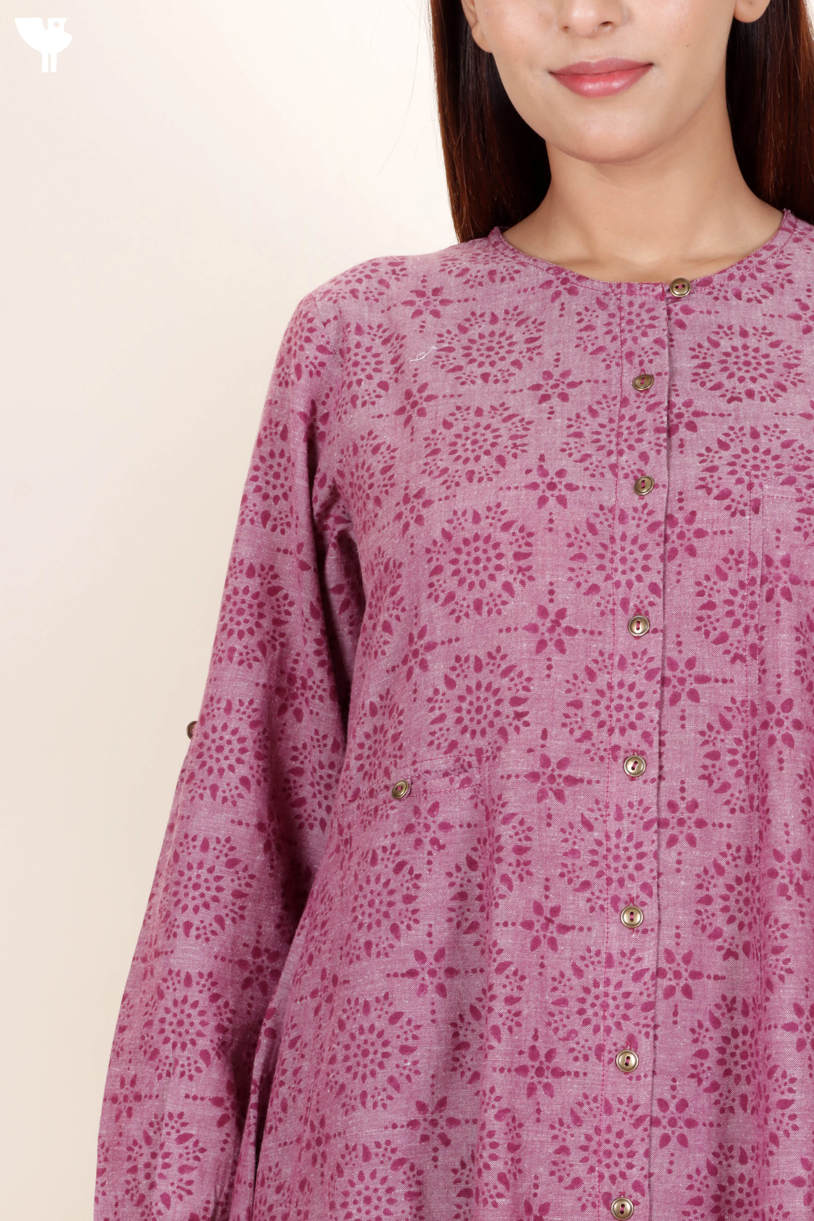 Khaadi Cotton Kurta And Pant Set With Block Print