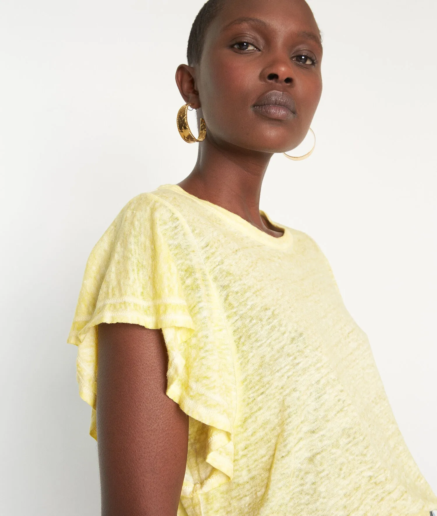 MIAMI ECO-FRIENDLY LINEN ROUND-NECKED T-SHIRT