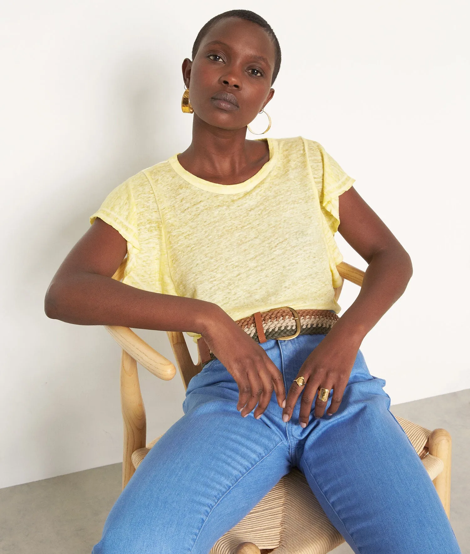 MIAMI ECO-FRIENDLY LINEN ROUND-NECKED T-SHIRT