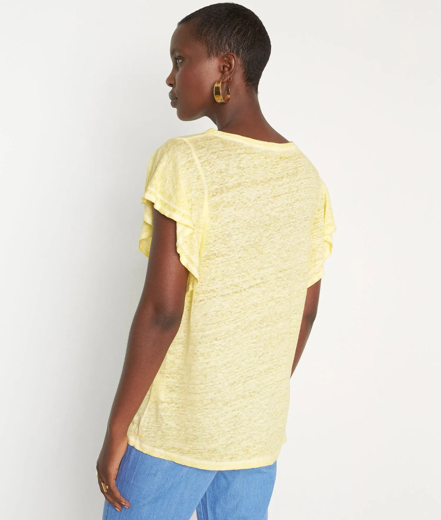 MIAMI ECO-FRIENDLY LINEN ROUND-NECKED T-SHIRT