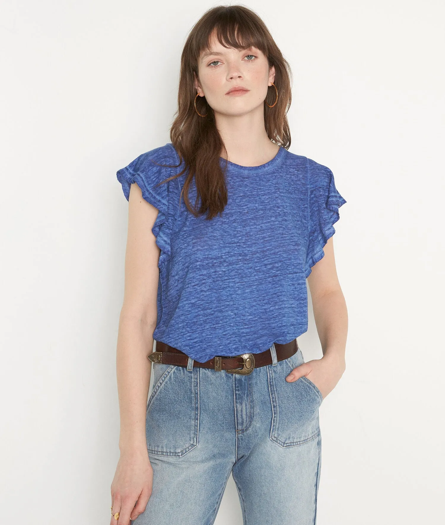 MIAMI ECO-FRIENDLY LINEN ROUND-NECKED T-SHIRT