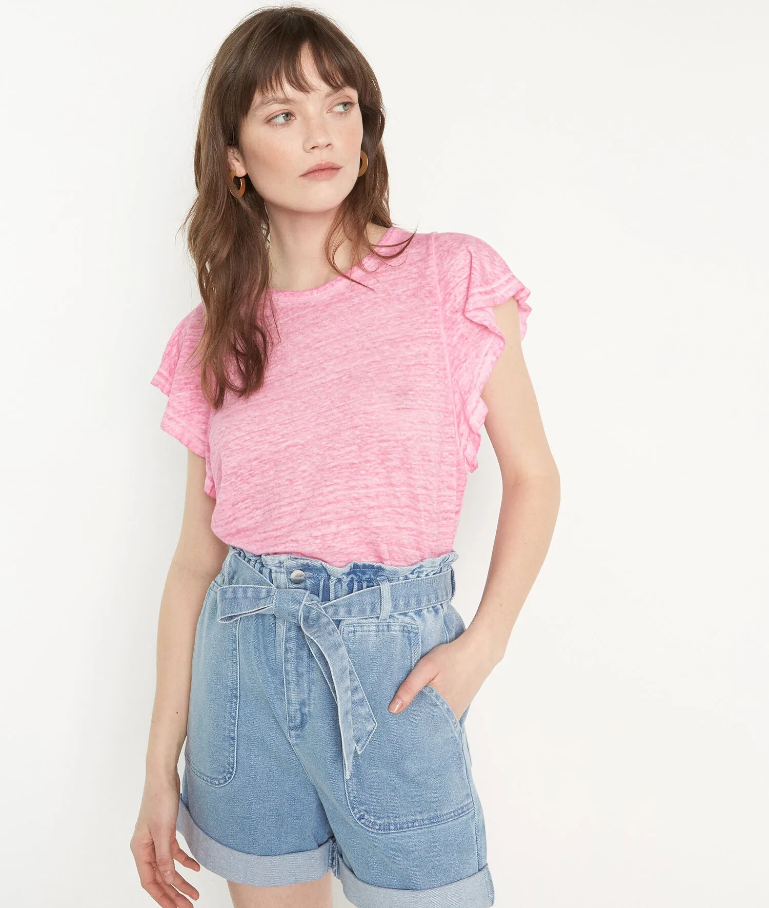 MIAMI ECO-FRIENDLY LINEN ROUND-NECKED T-SHIRT