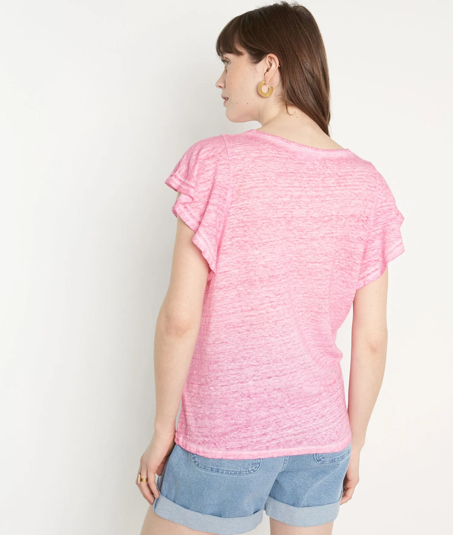 MIAMI ECO-FRIENDLY LINEN ROUND-NECKED T-SHIRT