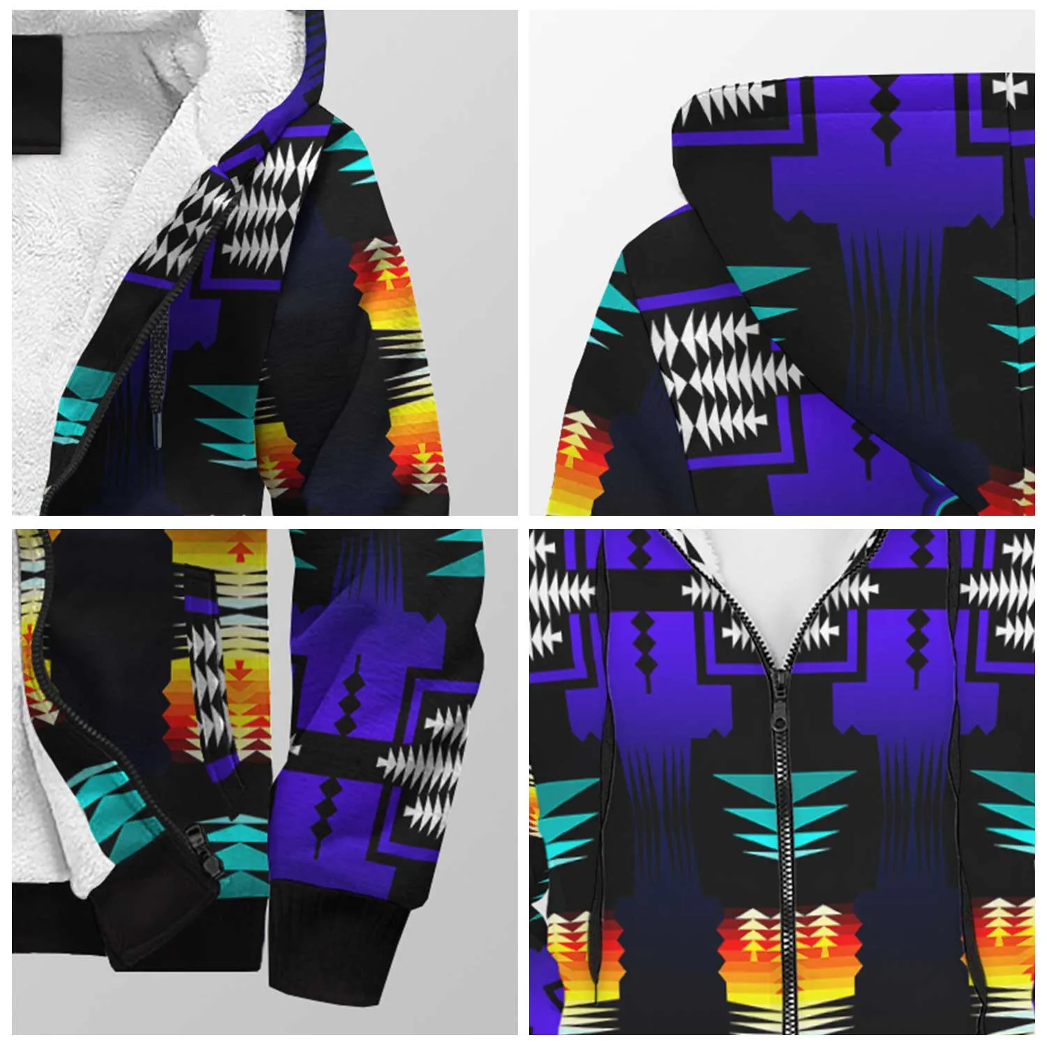 Midnight Sage Fire with Bearpaw Sherpa Hoodie