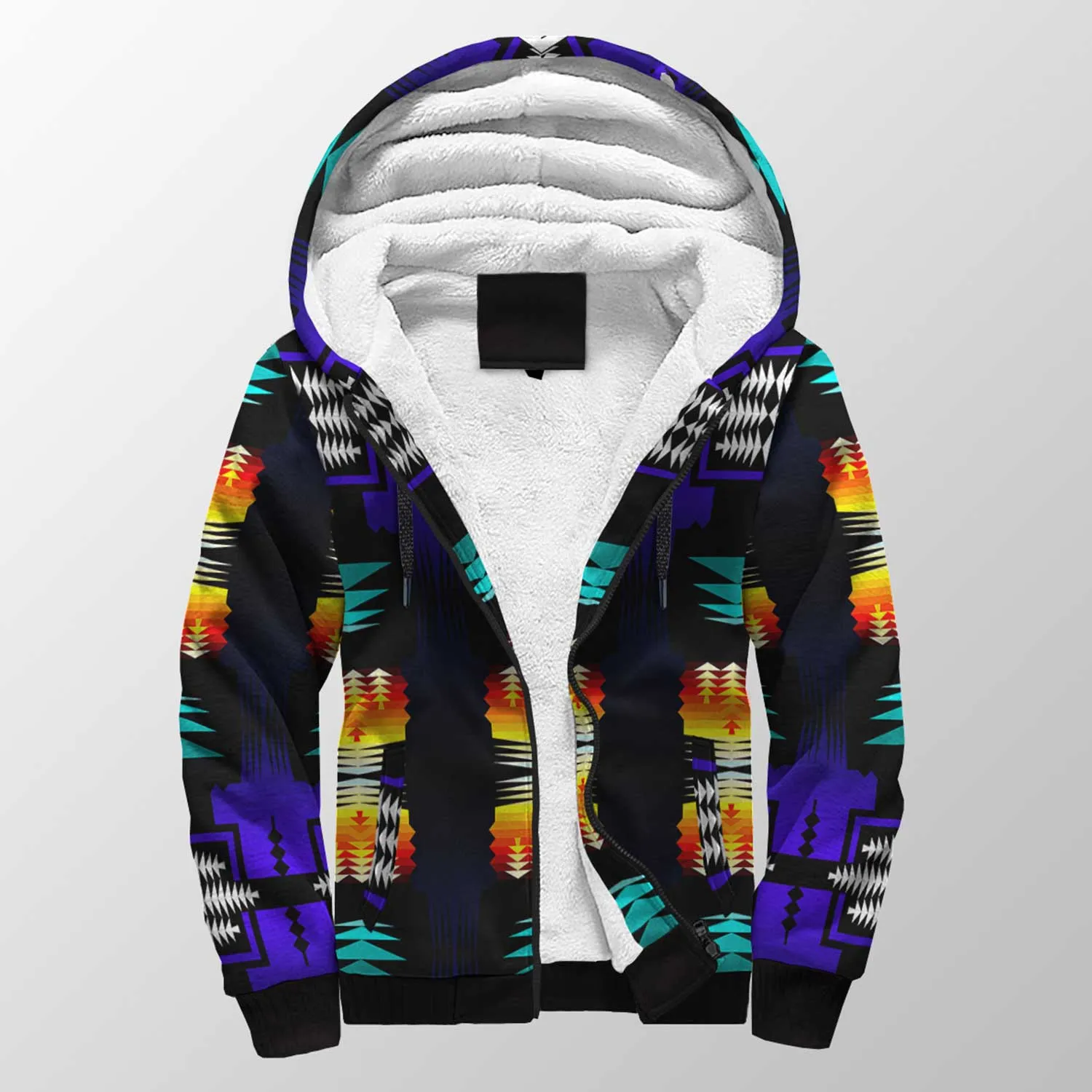 Midnight Sage Fire with Bearpaw Sherpa Hoodie