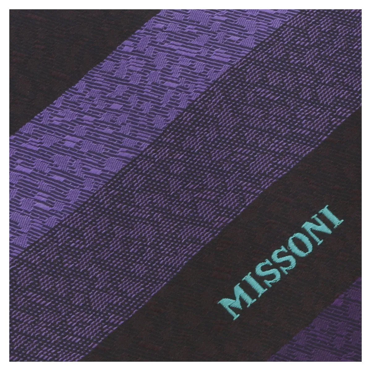 Missoni U5577 Purple  Monochromatic Pure Silk Tie
