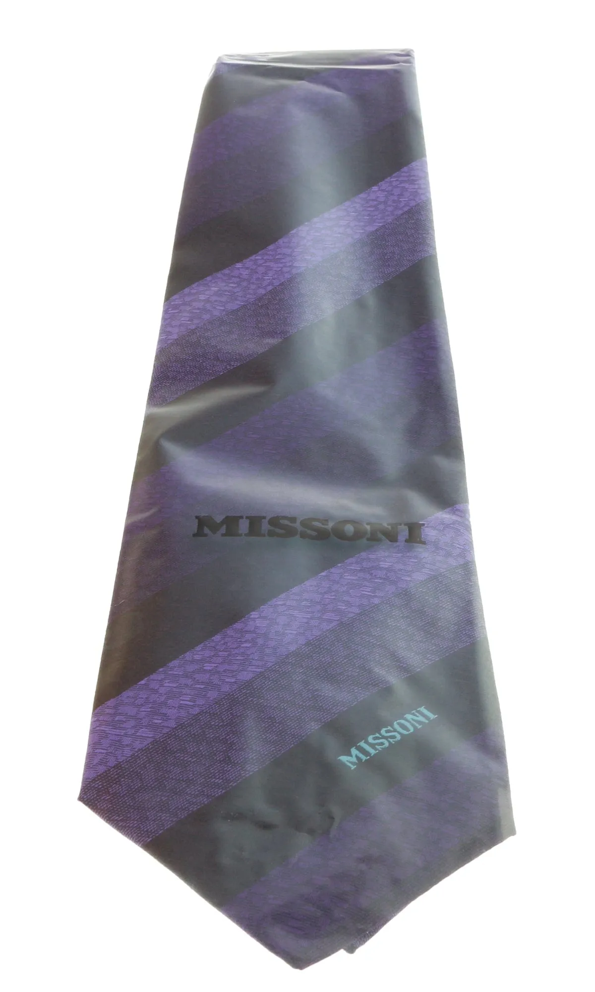 Missoni U5577 Purple  Monochromatic Pure Silk Tie
