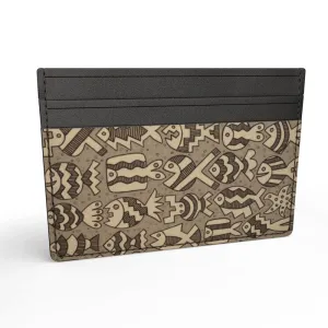 Monochromatic Fish Leather Card Holder