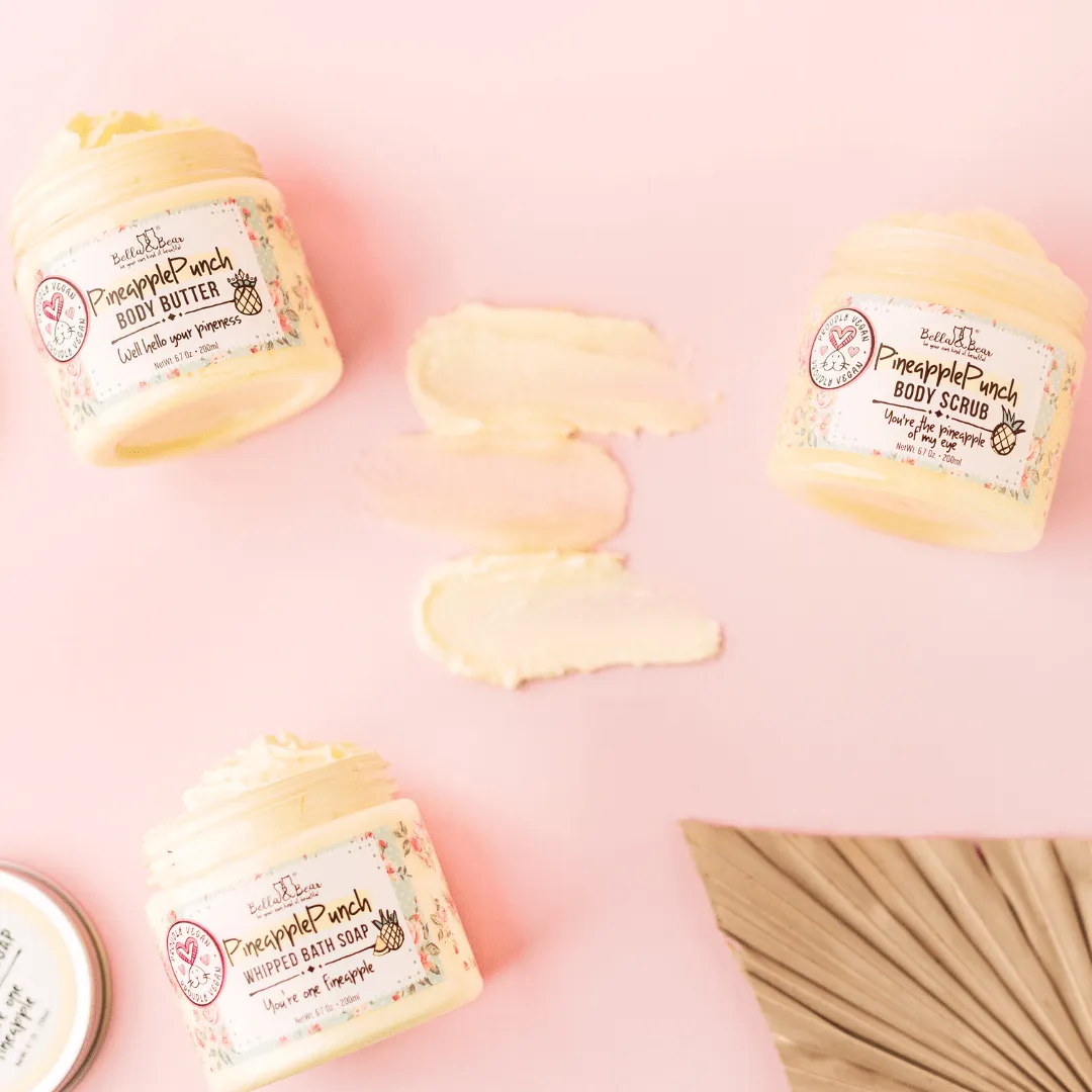 Pineapple Punch Whipped Bath Soap, Moisturizing Wash 6.7oz