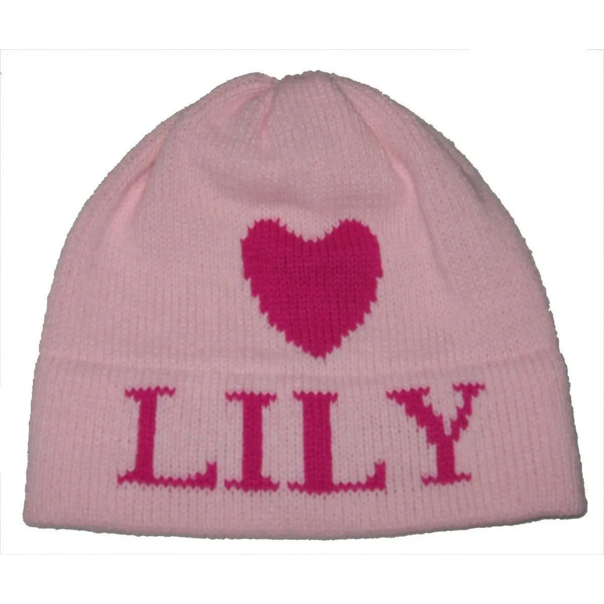 Single Heart Personalized Knit Hat