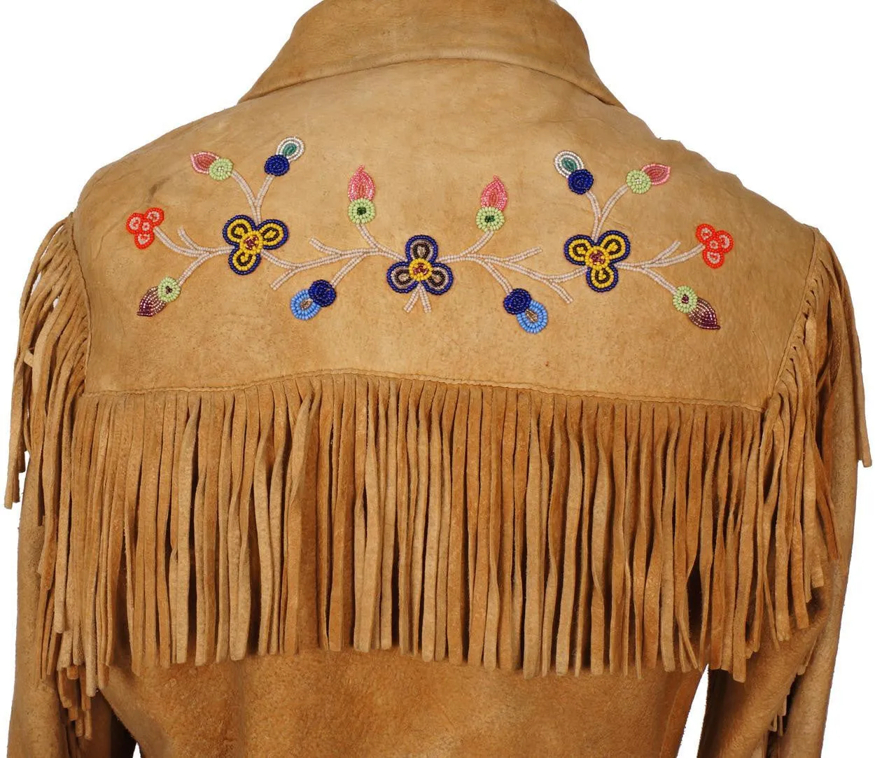 Vintage 1950s Native Indian Fringed Suede Leather Jacket - M